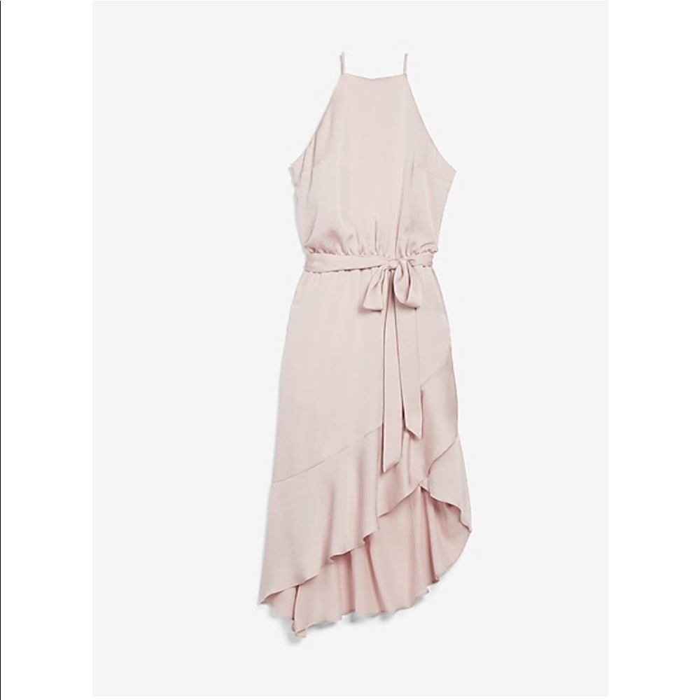 COPY - Express light pink asymmetrical dress